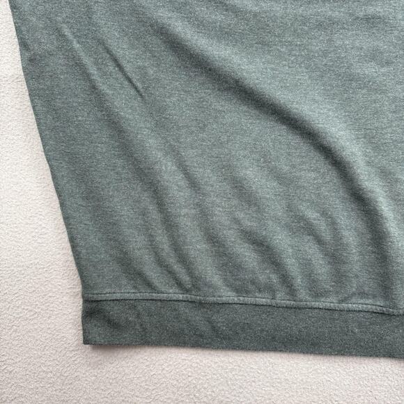 Peter Millar Sweater Mens Medium Green Quarter Zip Mock Neck Cotton Modal Golf - Picture 6 of 9